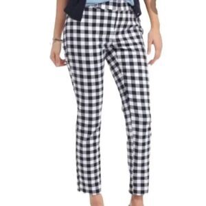 Crown & Ivy Blue & White Checkered Ankle Pants 6P